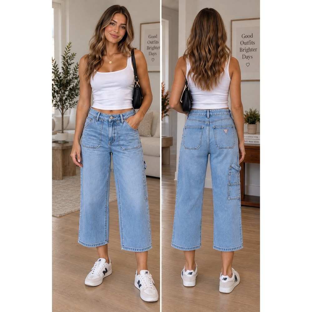 GUESS Y2K Cropped Carpenter Jeans Size 27